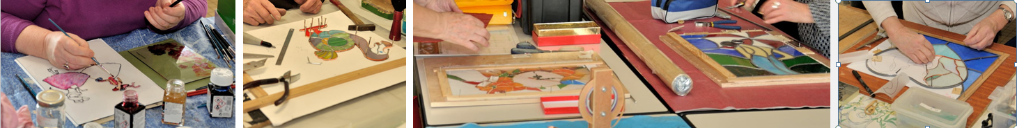 Peinture sur Verre et Vitrail durant l'activité