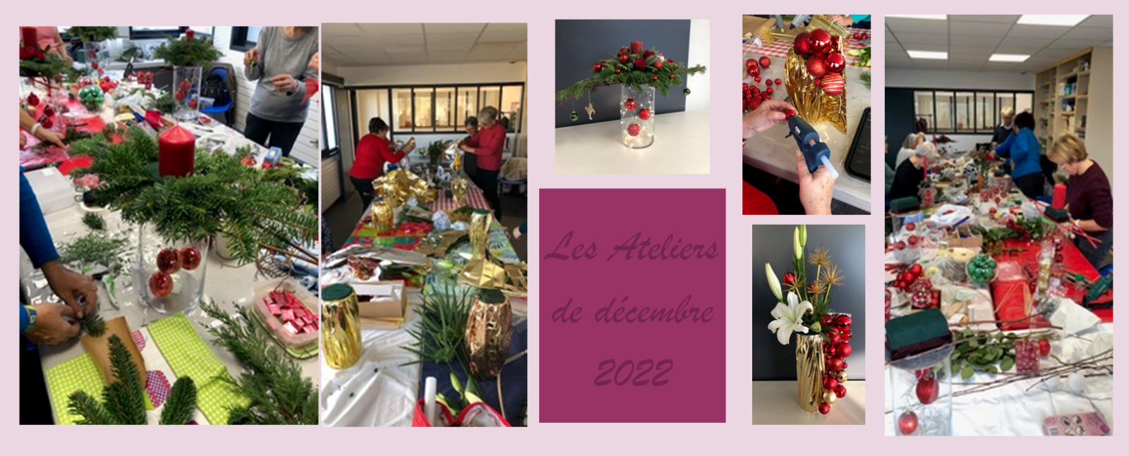 atelier floral de décembre 2022